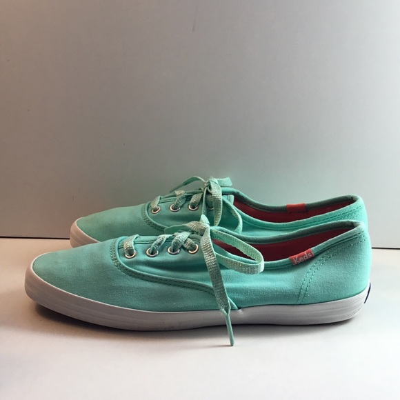 Keds Women's Lace Up  Teal Champion/Tennis/Sneaker Canvas Shoes Size 7.5 - Picture 2 of 12
